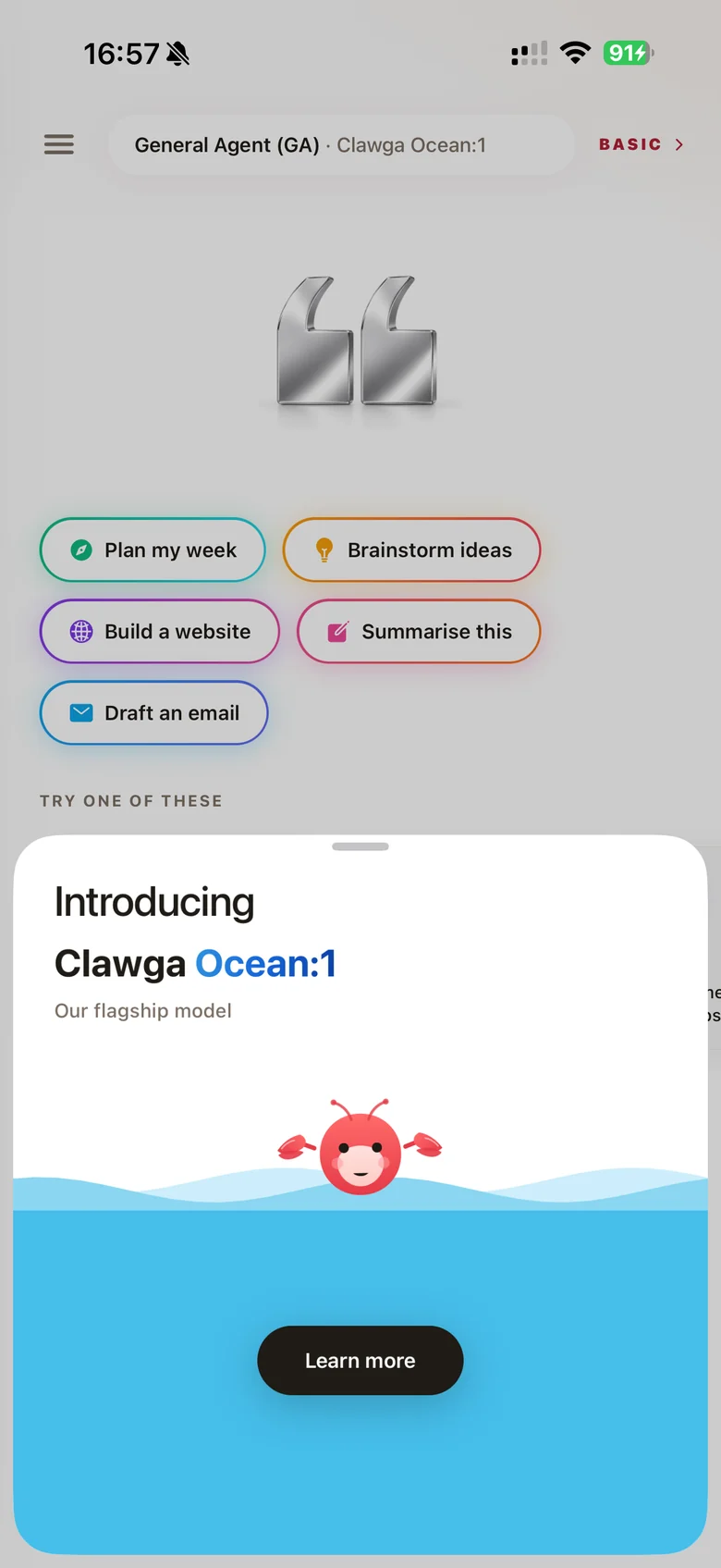 Introducing Clawga Ocean:1